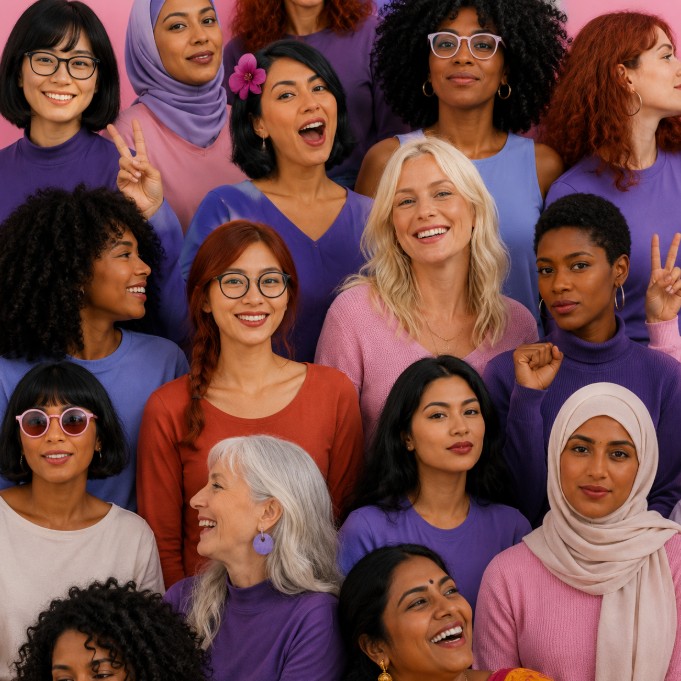 Illustration of women of different cultures.