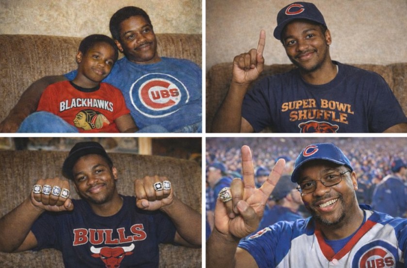 A collage of Chicago fandom from the eyes of one black male over the years.